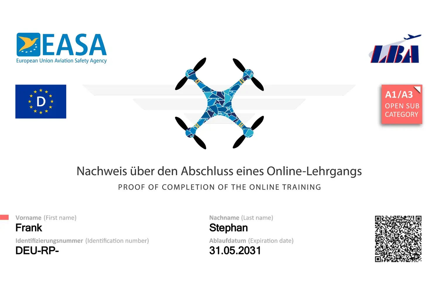 Drohnenführerschein A1/A3 für professionelle Drohnenaufnahmen von STEPHAN Digital